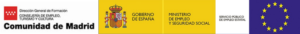 Certificado por la comunidad de madrid el ministerio de empleo y seguridad y la union europea